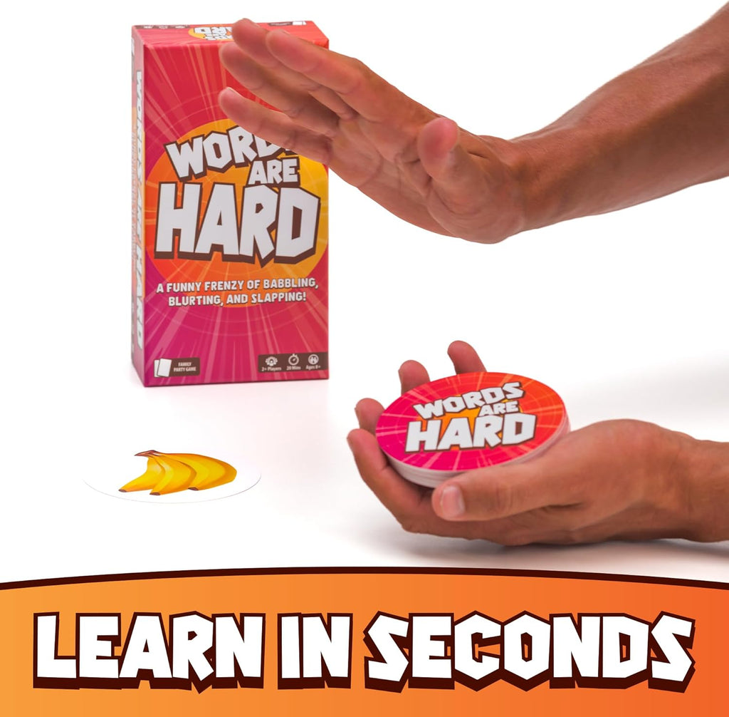 Words are Hard - Party Games - Family Card Games - for Kids 8 and up - for Adults - Family Game Night - Travel Game - Laugh Out Loud