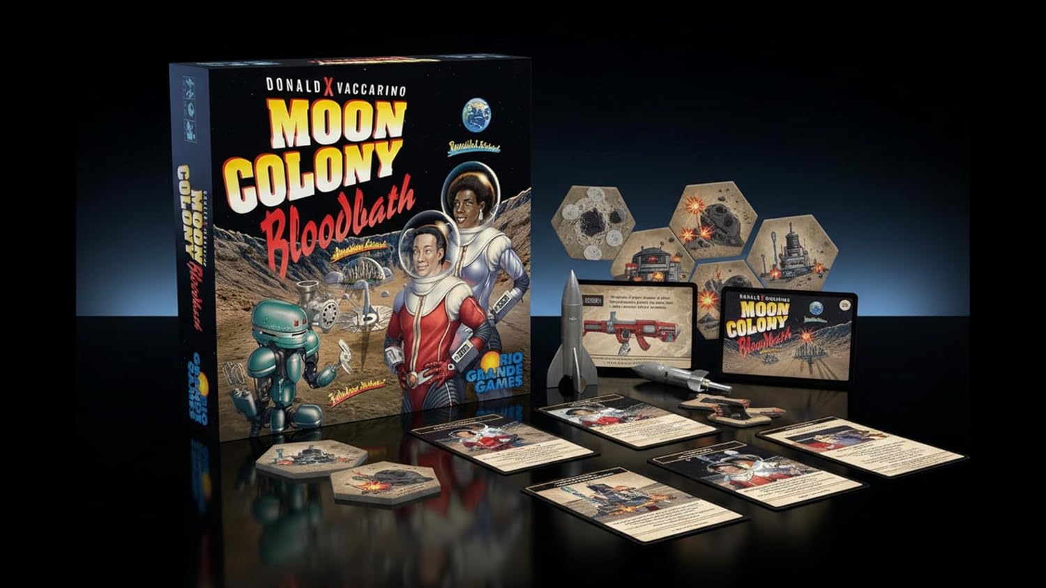 Rio Grande Games Moon Colony Bloodbath Strategy Card Game, 1-5 Players, Engine Building Board Game Ages 14+