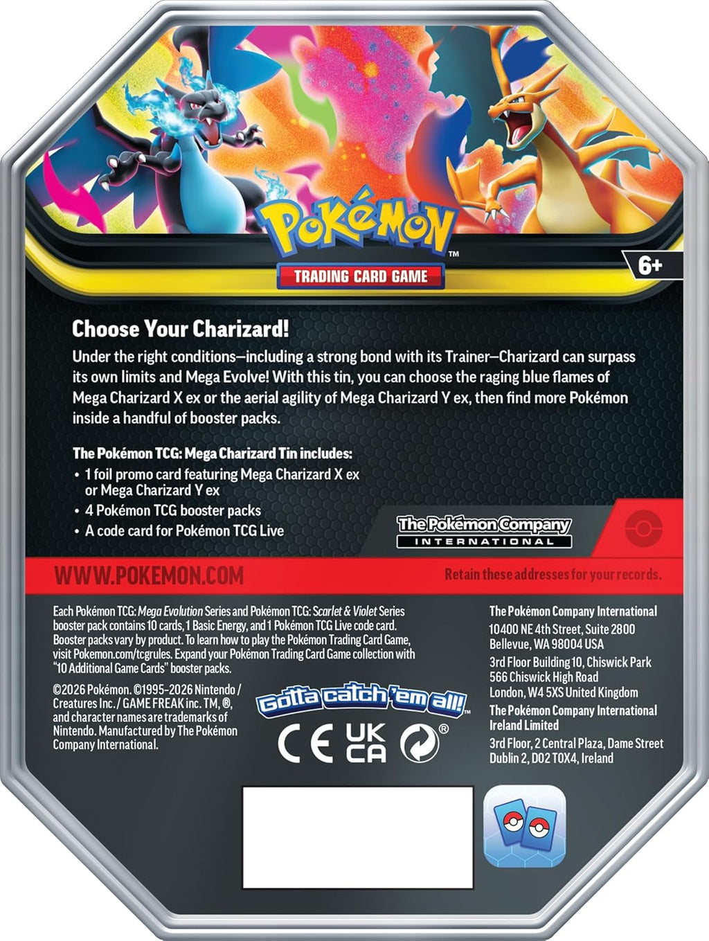 Pokémon TCG: Mega Charizard X Tin