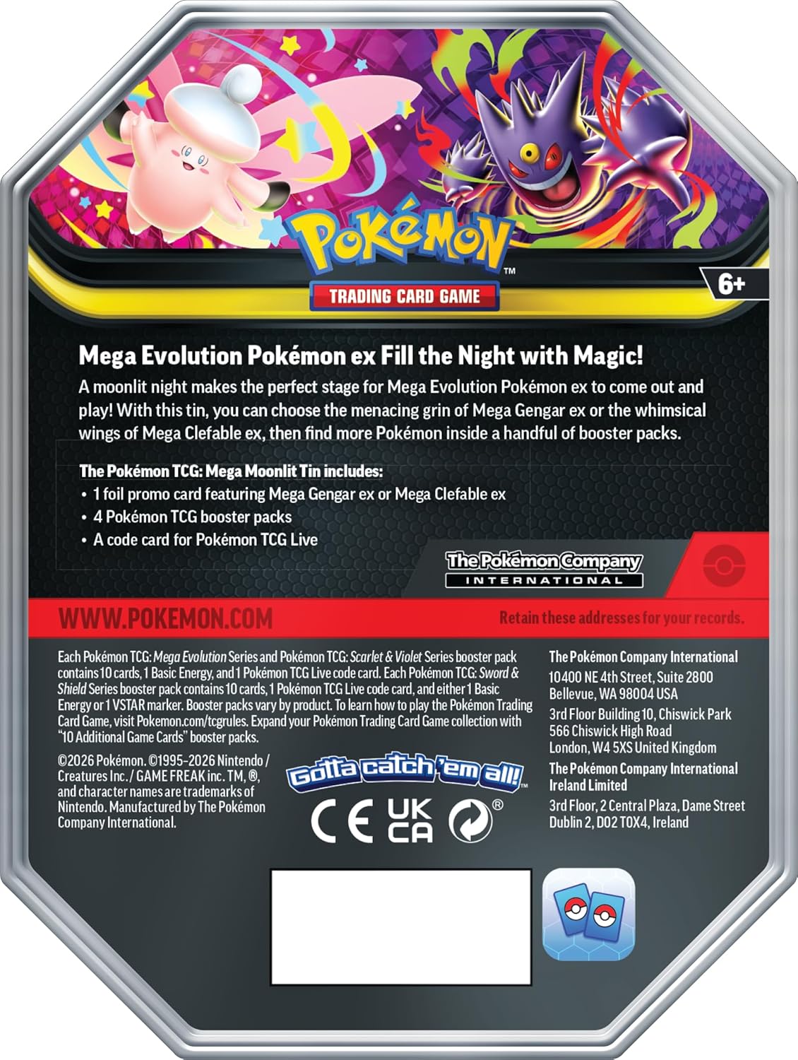 Pokémon TCG: Mega Moonlit Tin Mega Gengar