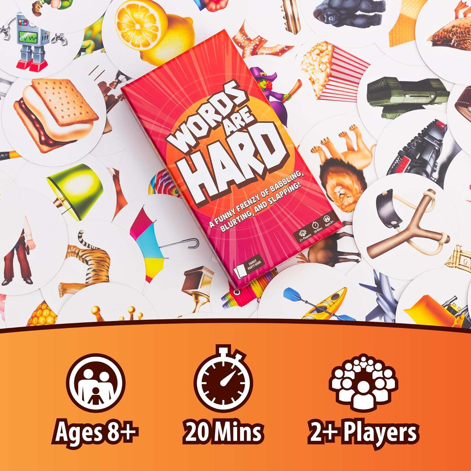 Words are Hard - Party Games - Family Card Games - for Kids 8 and up - for Adults - Family Game Night - Travel Game - Laugh Out Loud
