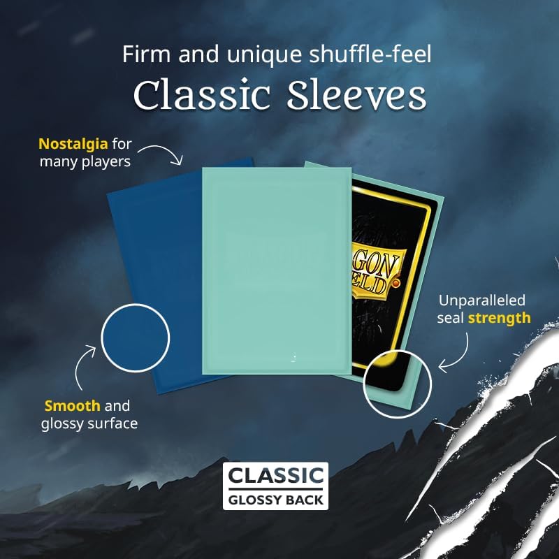 Dragon Shield | Standard Size Card Classic Sleeves | 100 CT - Smooth & Tough Premium TCG Sleeves - Compatible with Pokemon, Flesh & Blood, One Piece & Magic The Gathering