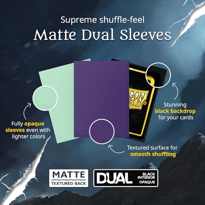 Dragon Shield | Matte Dual Standard Size Card Sleeves | 100 CT - Premium TCG Sleeves - Compatible with Pokemon, Flesh & Blood, One Piece & Magic The Gathering