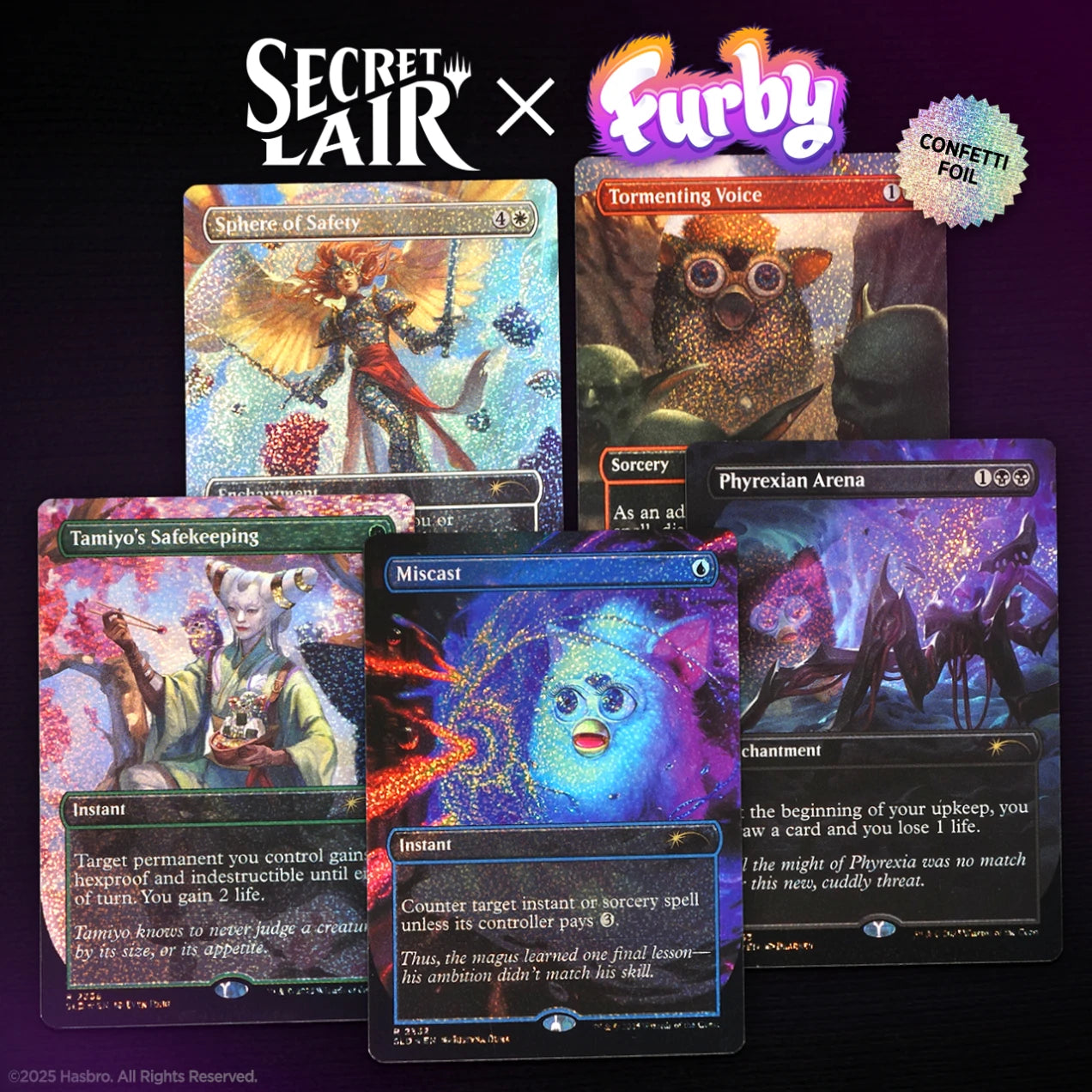 Magic the Gathering Secret Lair x Furby: Furbys: The Gathering Confetti Foil Edition